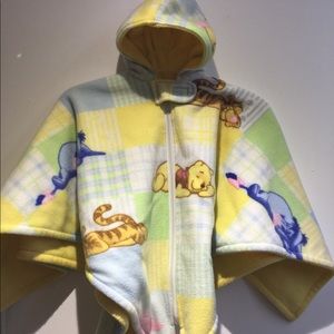 Winnie the Pooh baby fleece cape/poncho